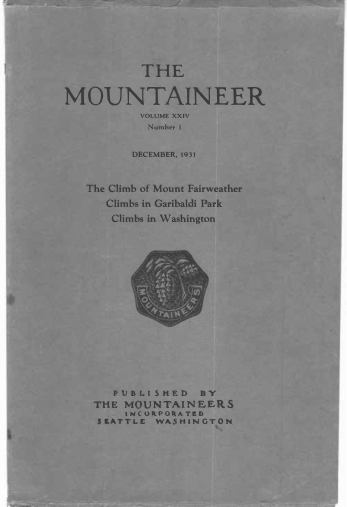 The Mountaineer 1931 cover